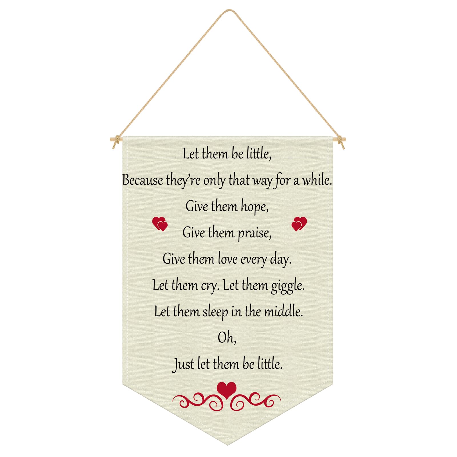 Nursery Wall Art Playroom Decor Hanging Pennant Flag Banner Nursery Decoration Motivational Inspirational Wall Decor for Kids Room Classroom Playroom Linen Cotton Flag