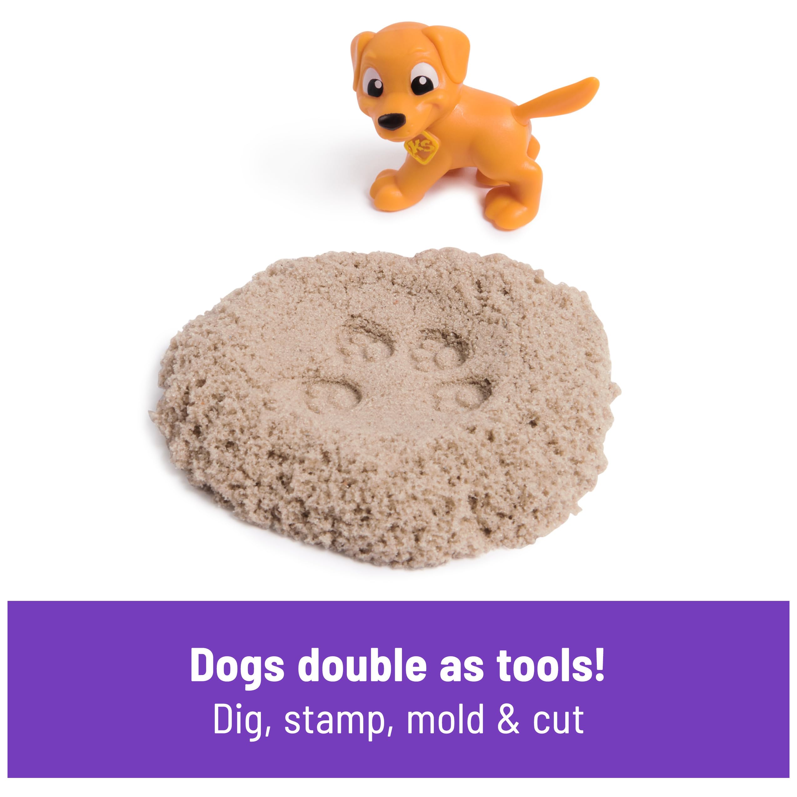 Kinetic Sand Walizka dla psów Park – 680 g piasku, 3 psy, 2 narzędzia do piasku i akcesoria, od 3 lat