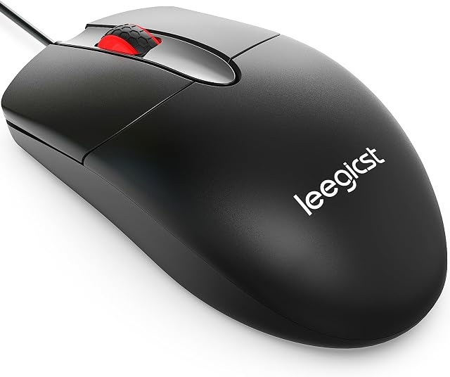 Souris optique ergonomique filaire – M102 Cored 3-Button USB Mice d'ordinateur pour les ordinateurs portables, Chromebook,MacBook,PC Ordinateur (noir)