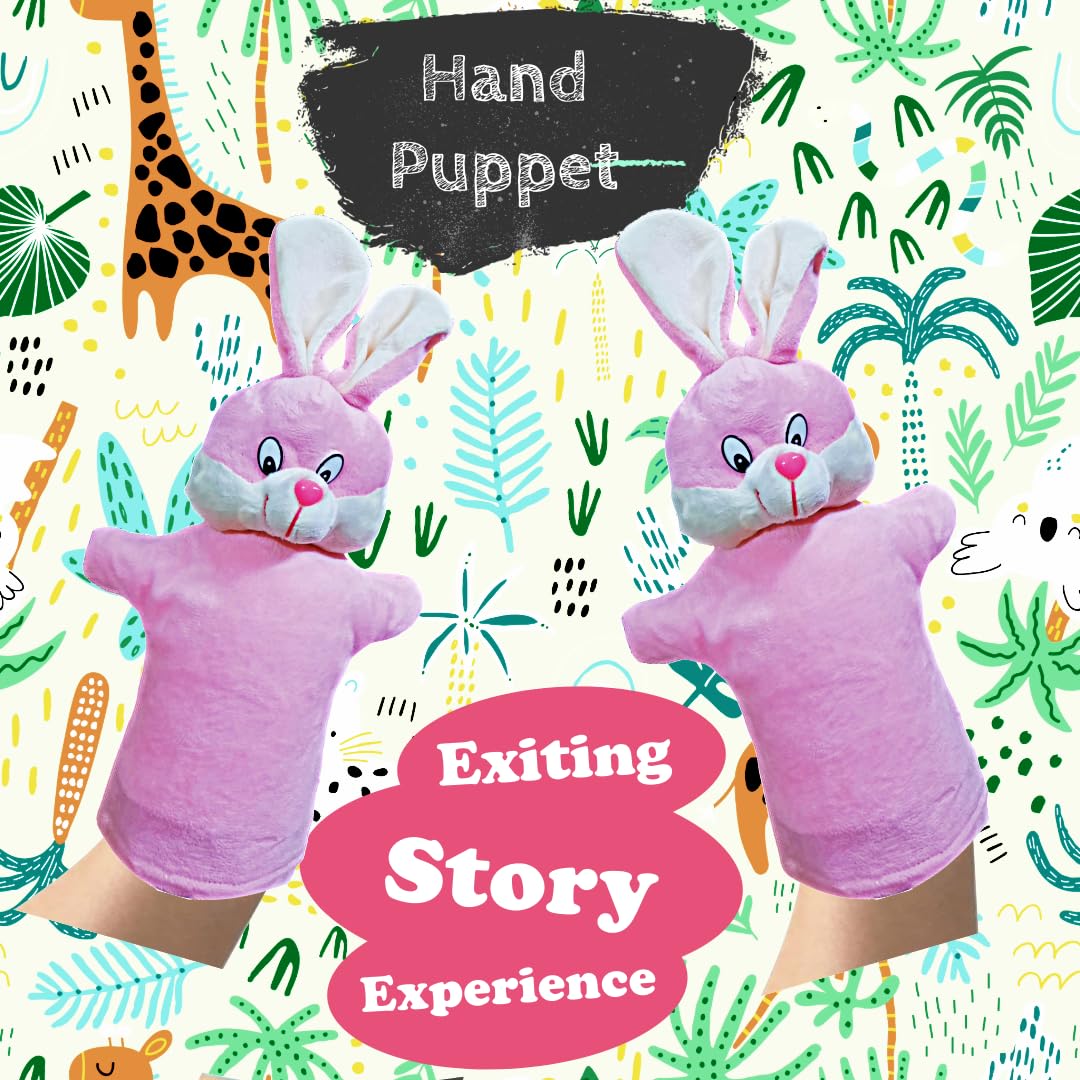 BKDT Marketing Soft Hand Puppet Toy for Kids | Story Telling | Babies Toys | Animals Hand Puppet for Boys & Girls (Rabbit)- Raksha Bandhan Gifts - Image 3 thumbnail
