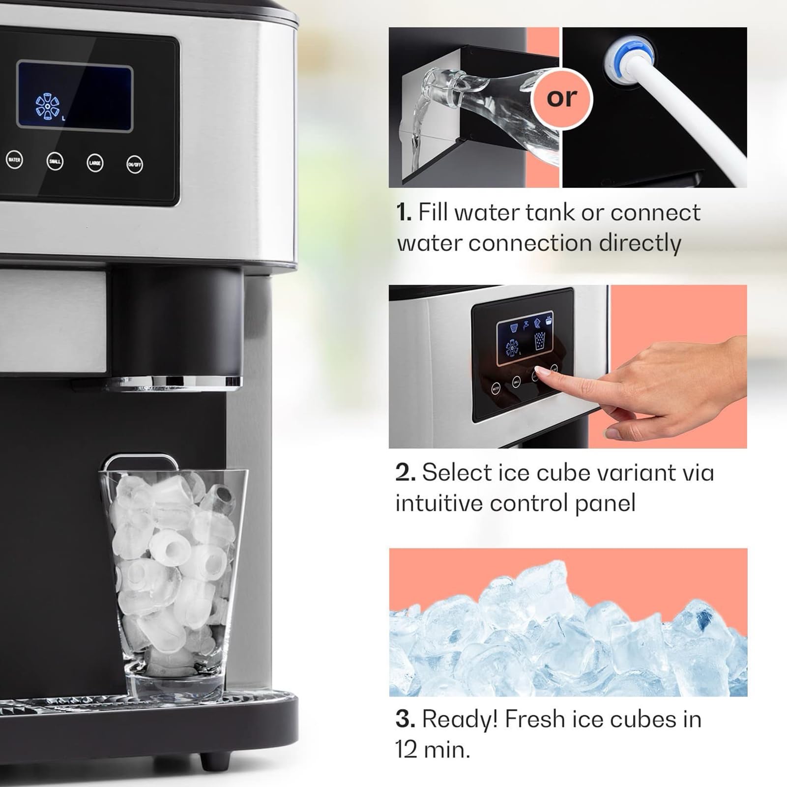 Electric Ice Crusher, Ice Maker Machine, Countertop Ice Maker, For Making Iced Tea And Coffee Etc, Home, Kitchen, Offiee And Bar on Fridge.com - View 2