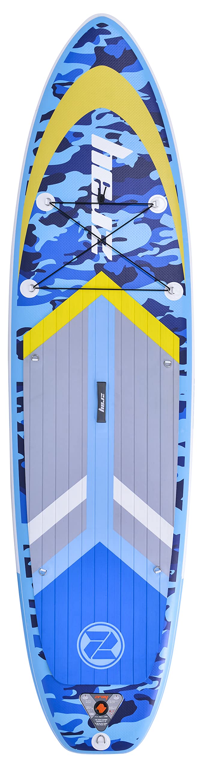 Zray, Camo Blue 10'8", Tabela Sup, Camo Niebieski, 10'8", Unisex-Adult