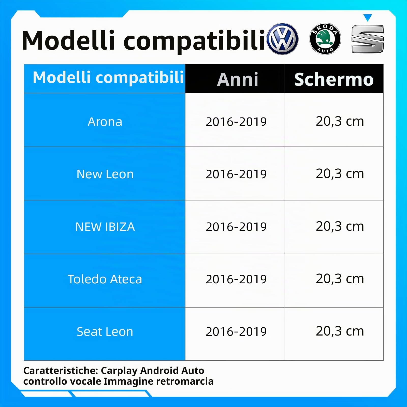 Decoder Box CarPlay per VW Seat Skoda MIB2 con Android Auto e Navigazione | Compatibile con Tiguan Lamando Magotan Teramont Phideon controllo sterzo Bluetooth GPS e sistema originale senza perdita