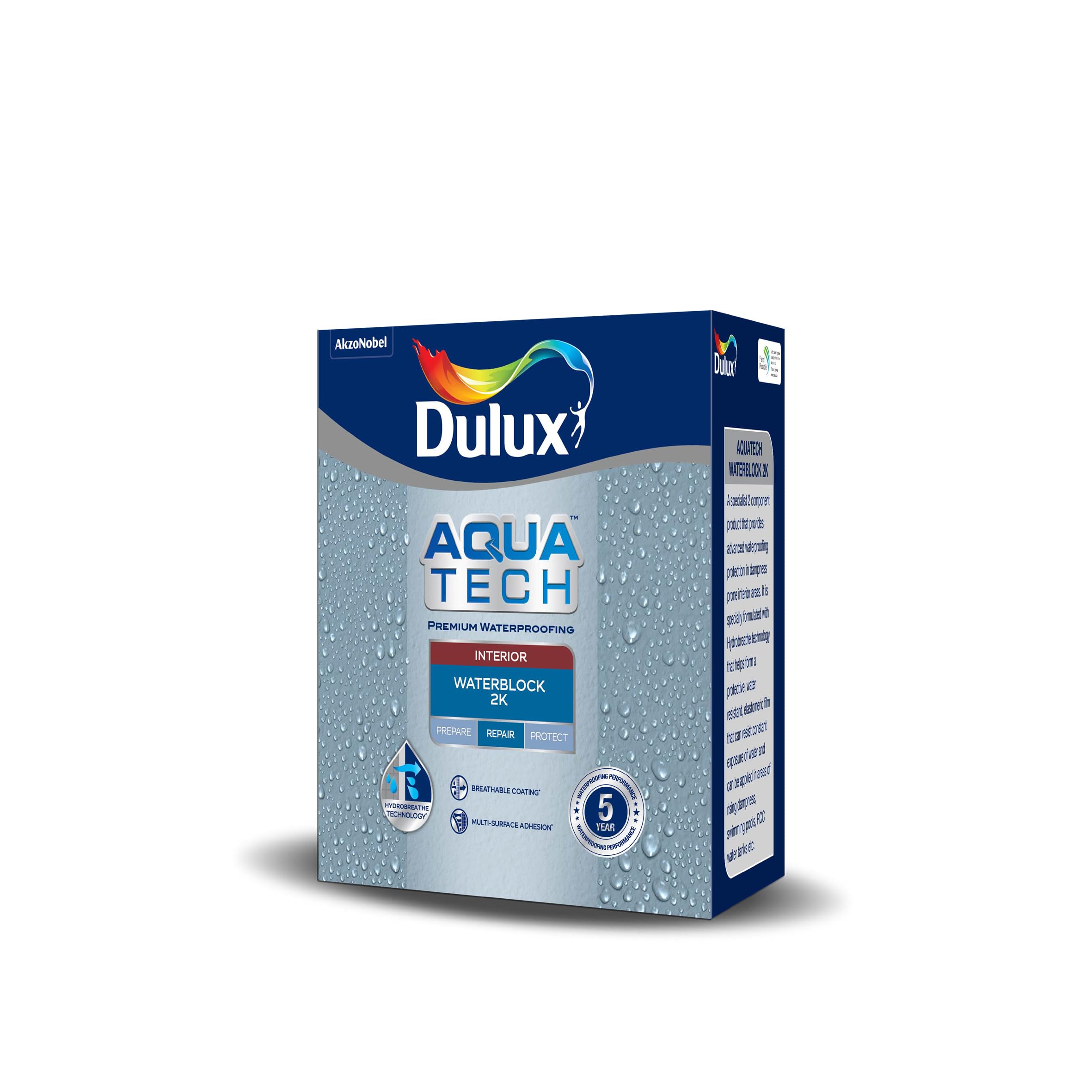 Dulux Aquatech Waterblock 2K, Acrylic Cementitious Coating For Waterproofing Of Walls, Terrace Roofs, Bathrooms, Floors, Roofs & Water Tanks, New Construction & Repairs, 3 Kg, Grey (B0BT1WVBCV) Amazon Price History, Amazon Price Tracker