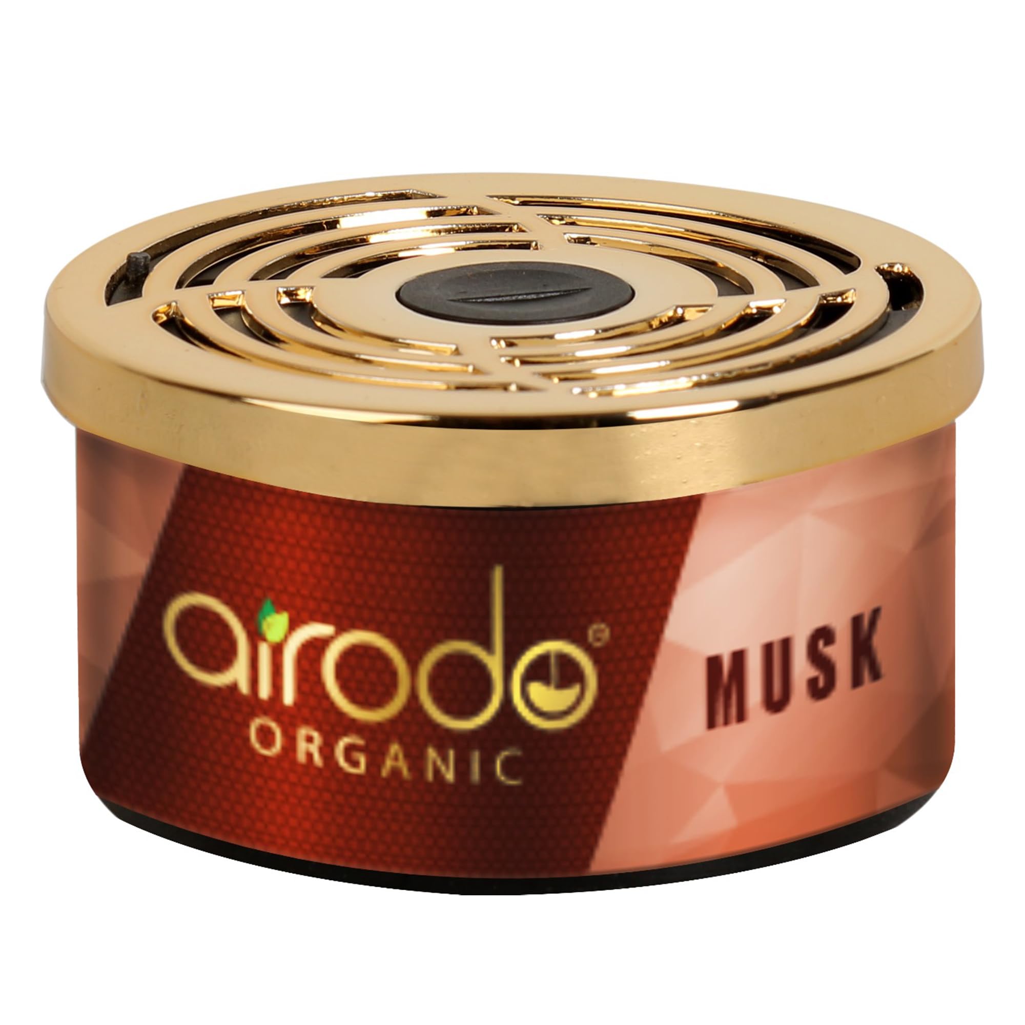 Airodo One Musk Organic Car Perfume, Strong Fiber Air Freshener to Freshen'up Your Car - Car Accessories interior car perfumes and fresheners (50g with 2 Refill)