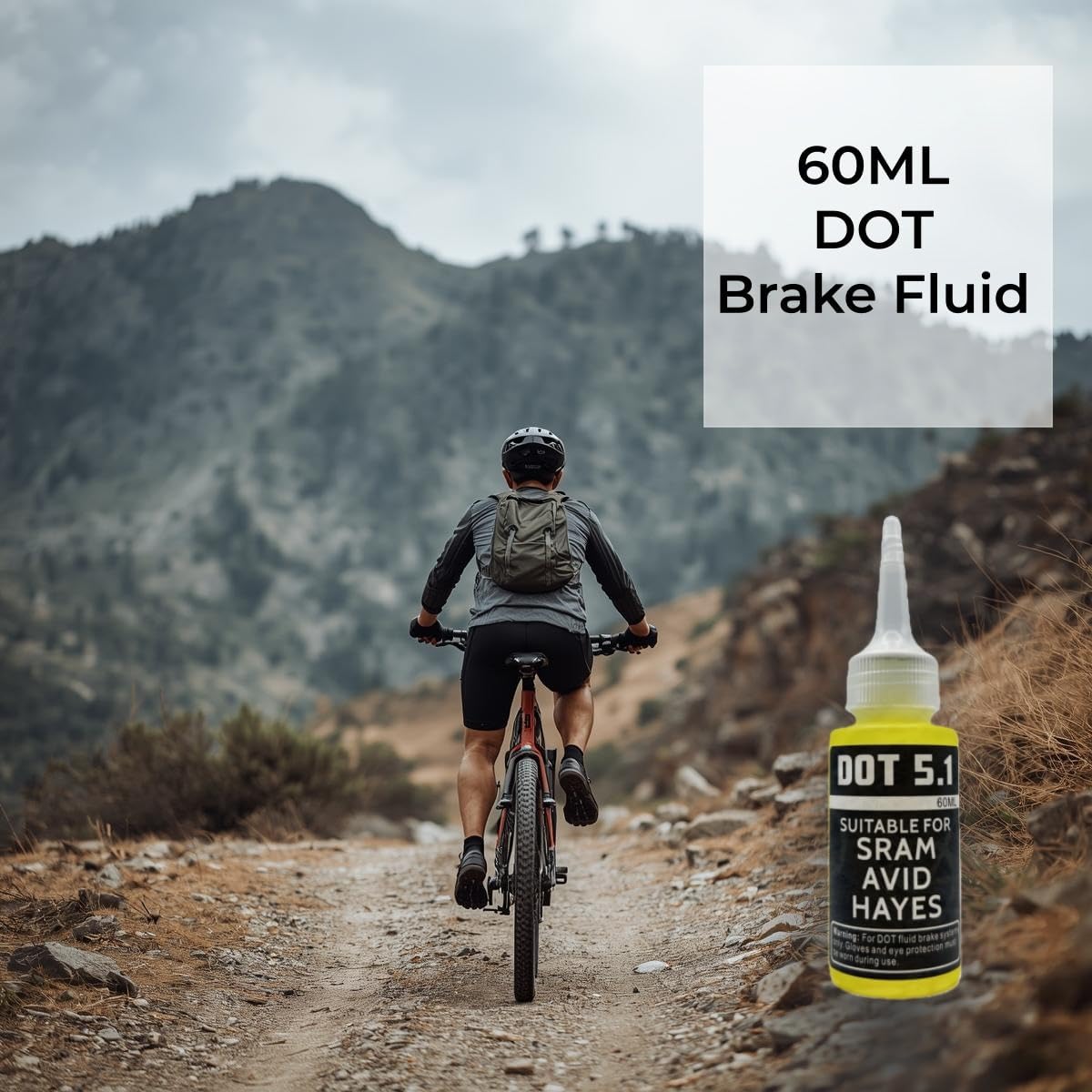 Avid Bike Brake Bleed Kit for All SRAM Series.Bicycle Hydraulic Brake Bleed Kit Including Metal Adapters and 60ML High Performance Dot 5.1 Brake Fluid.