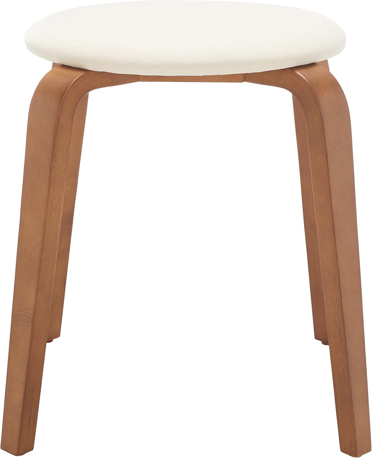 Safavieh Home Collection Jo Walnut/Cream Upholstered Stackable Stool