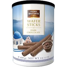 Feiny Biscuits Wafer Sticks - 400g - Knusprige Waffelr llchen mit Zartbitterschokoladencreme - S er Snack & Dessertdeko