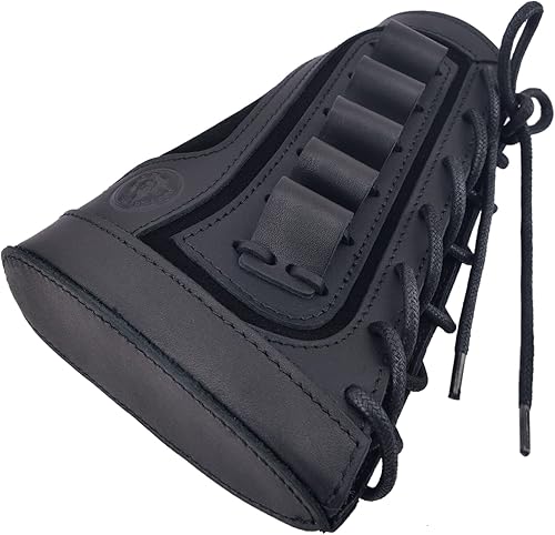 Miniatura 7 de Reposapiés de cuero para mejillas con soporte para carcasa de rifle para .357 .308 .30-30 .30-06 .45-70 12GA 16GA 20GA .22LR