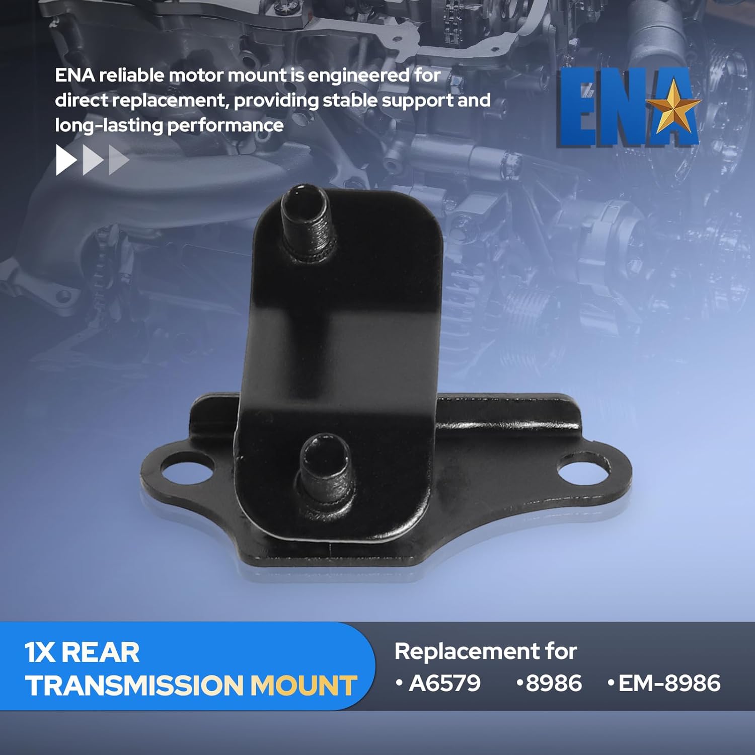ENA Front and Rear Transmission Mount Set of 2 Compatible with Acura Honda Odyssey1999-2004 3.5L, Accord 1998-2002 3 .0L, TL 1999 2000 2001 2002 2003 3.2L Replacement for A6582 8898 A6579 8986