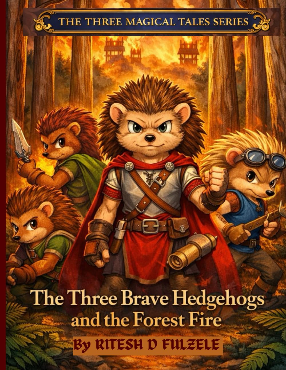 THE THREE BRAVE HEDGEHOGS AND THE FOREST FIRE: The three magical tales series
