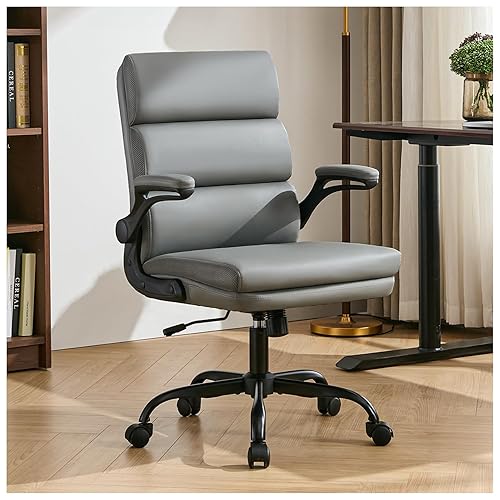 Office Chair Adjustable Desk Chair Mid Back Executive Comfortable Bonded
