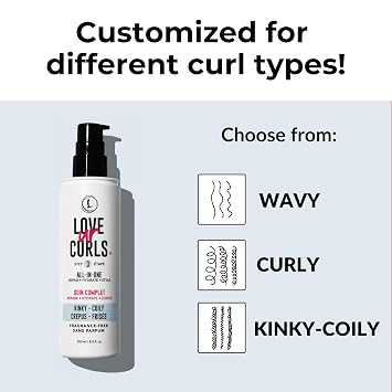 Love Ur Curls Fragrance Free All in One Curl Cream Styler for Kinky Coily Textured Hair, Repair, Define, Hydrate & Style with Shea Butter, 250mL