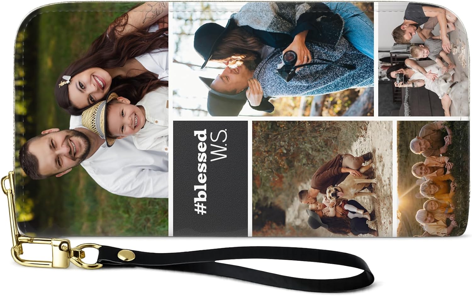 Custom Photo Wallet for Women, Upload Your Picture/Name/Text Leather Purse Zipper High Capacity Long Wallets Credit Card, Birthday Gifts for Mom, Daughter, Best Friend (5Pic) - Image 2