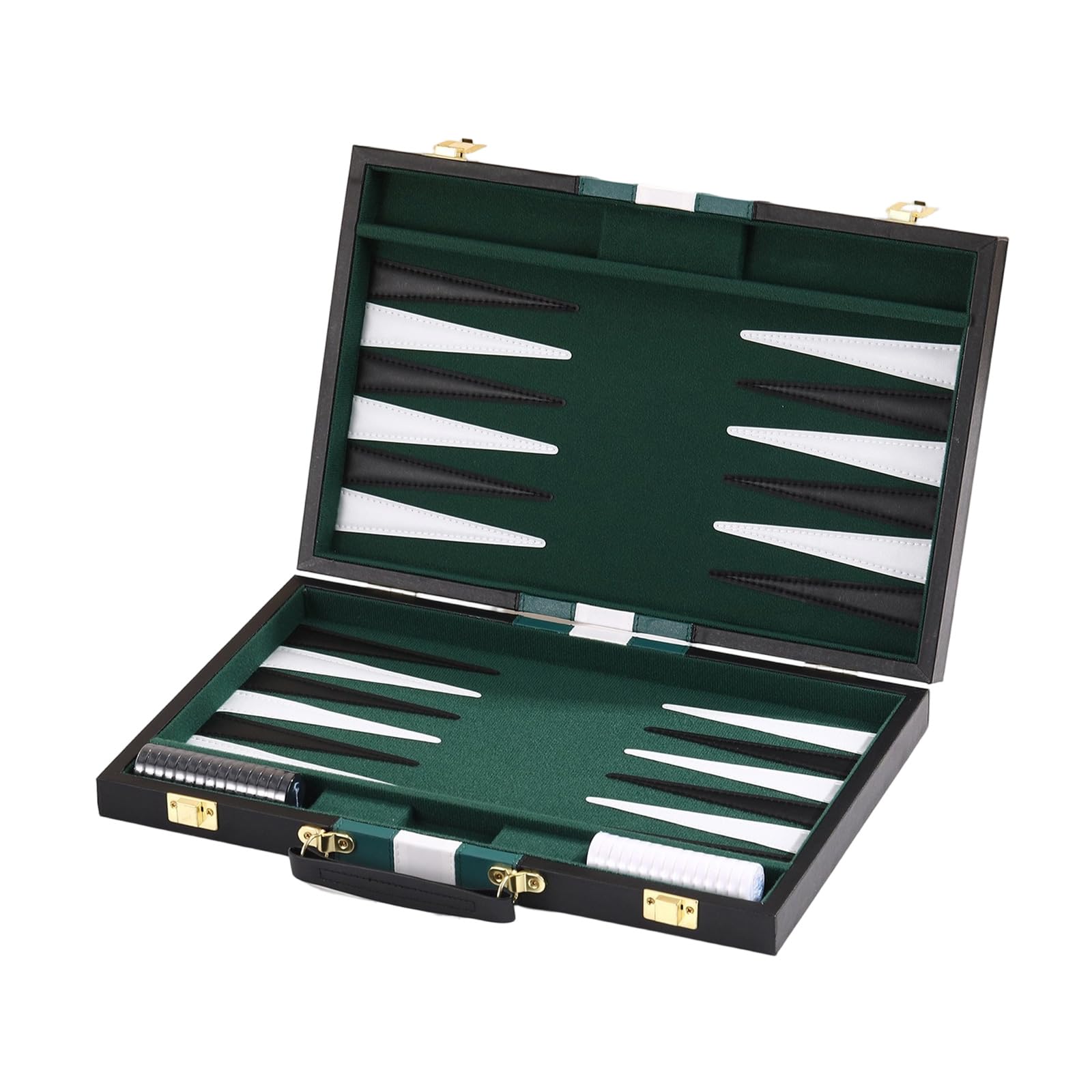 FOLODA Rolls Up - Tabla de backgammon plegable, color verde