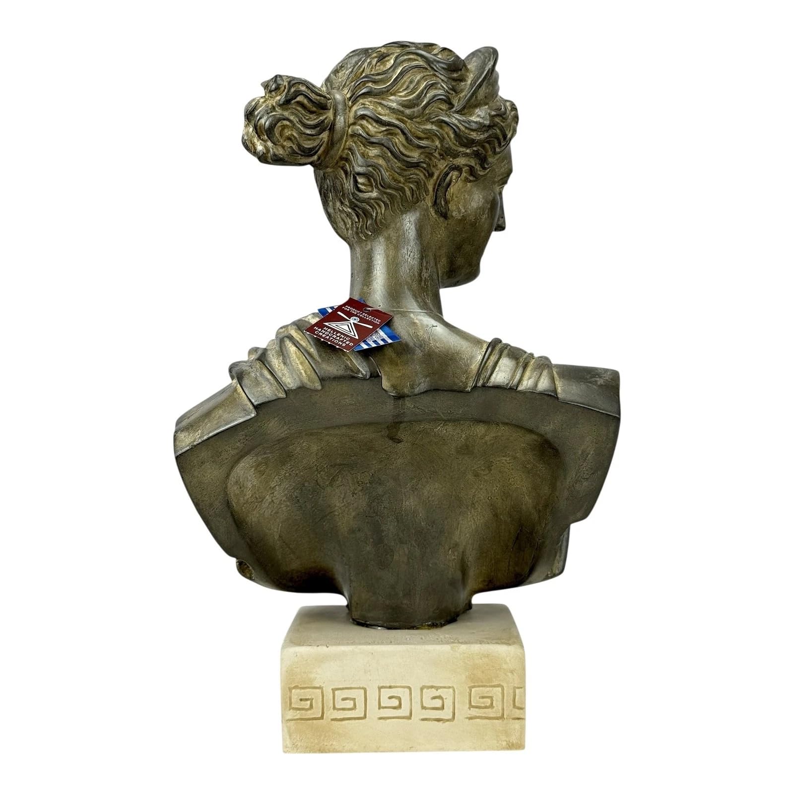Artemis Buste de Diana - Statue de la déesse grecque romaine | Sculpture Moldano faite à la main en plâtre dur | 27,9 cm