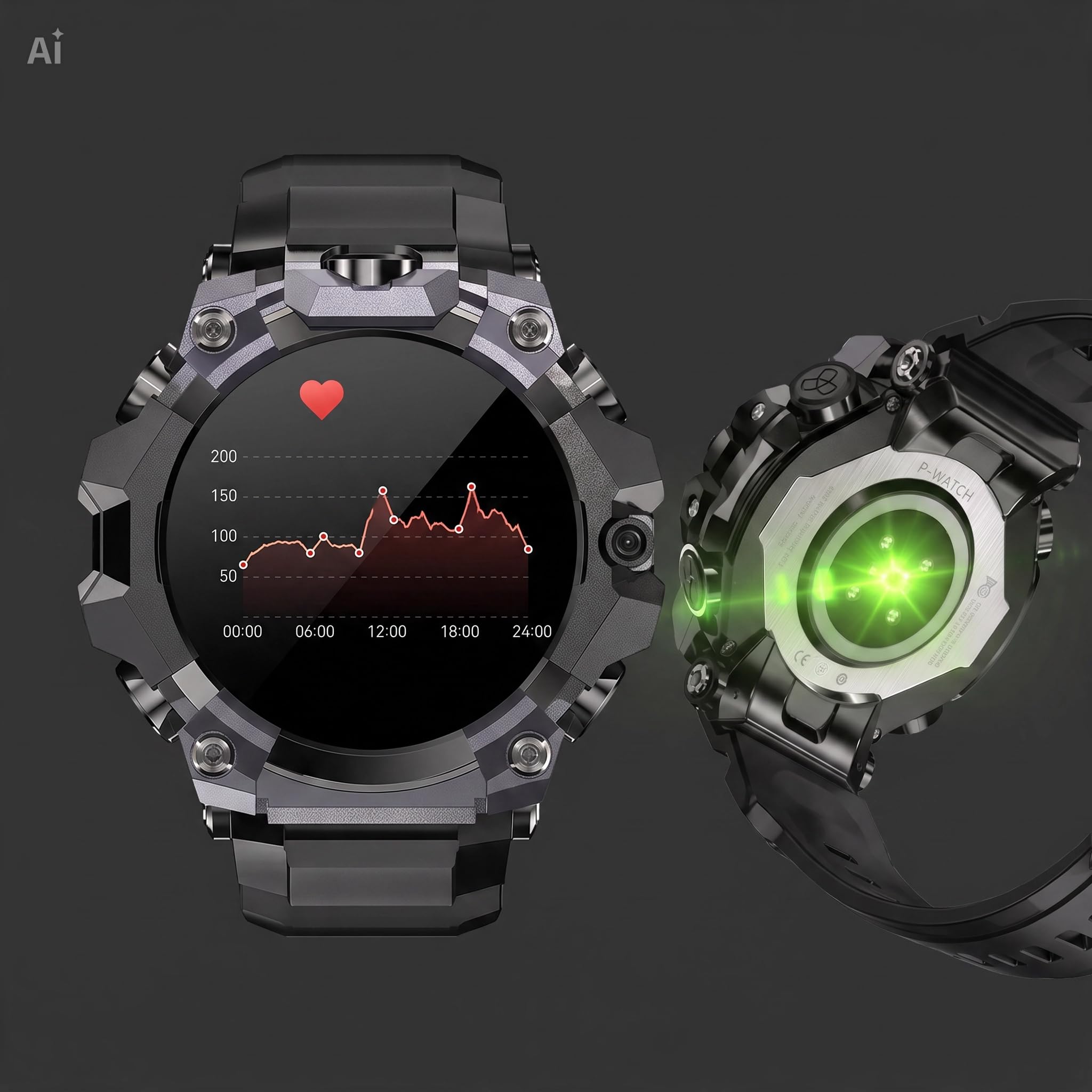 Smartwatch 4G Android indipendente T-Rex Q668 Pro con GPS e Videochiamate Display AMOLED 1.95" 4GB+32GB, Doppia Fotocamera 8MP, Frequenza Cardiaca, Pressione, Sonno, SpO2 – Supporta SIM