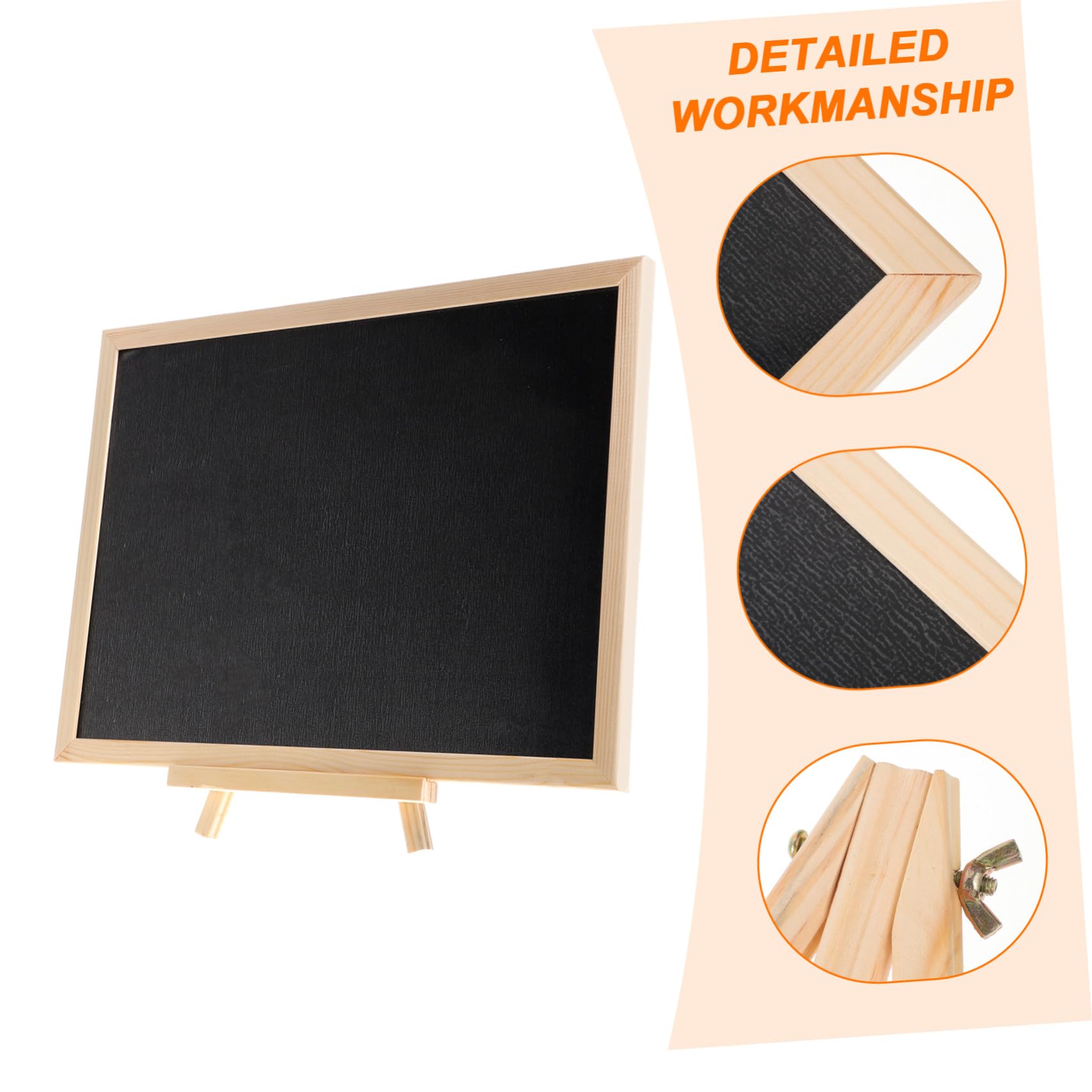Kleine Kreidetafel mit Holzrahmen und Ständer Wiederbeschreibbares Memoboard für Nachrichten Hochzeit Party Restaurant Vielseitige Tisch Dekoration und Praktische Notizen