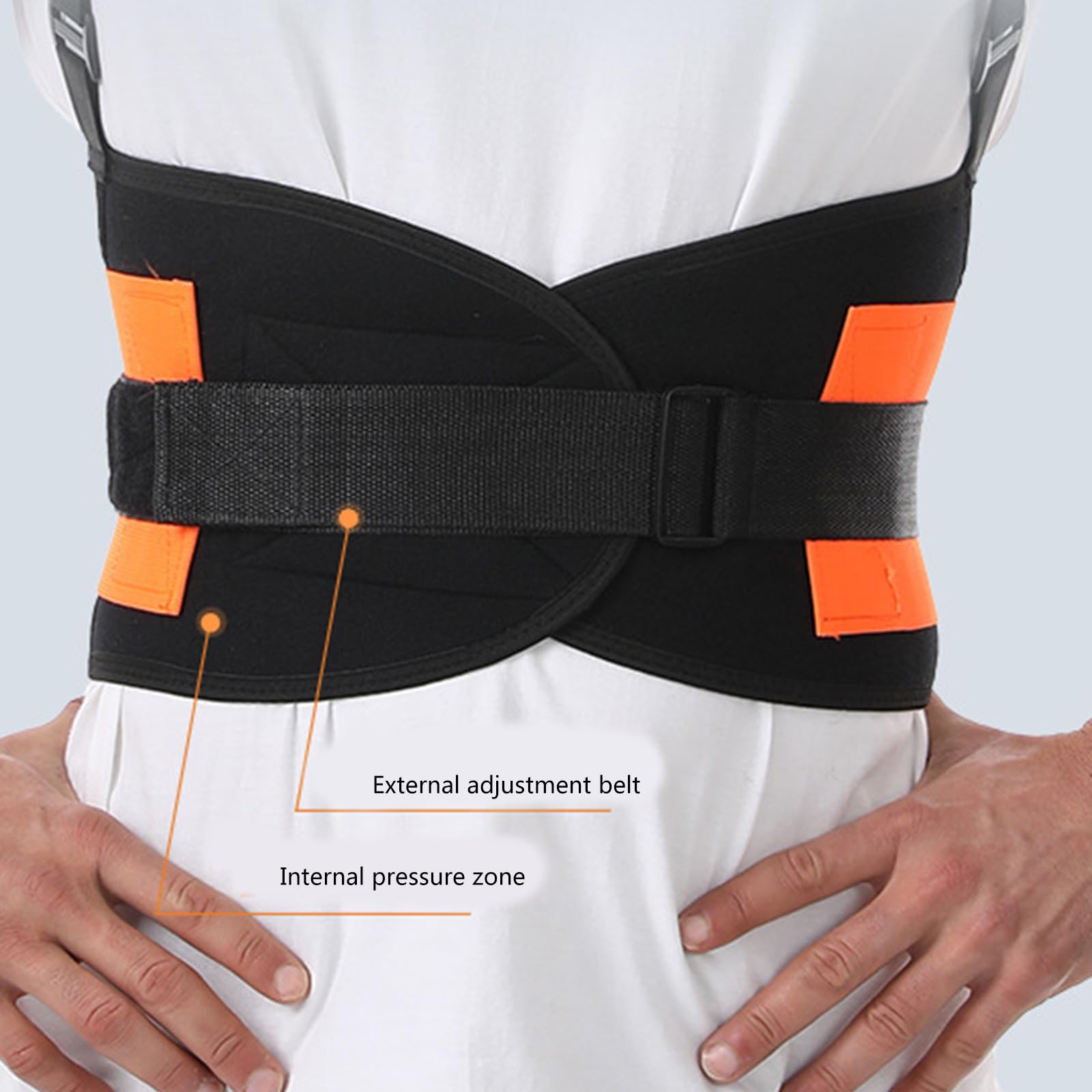 Ceinture de travail renforcée avec ceintures réglables Dos industriel pour travailleurs Ceinture lombaire en polyester