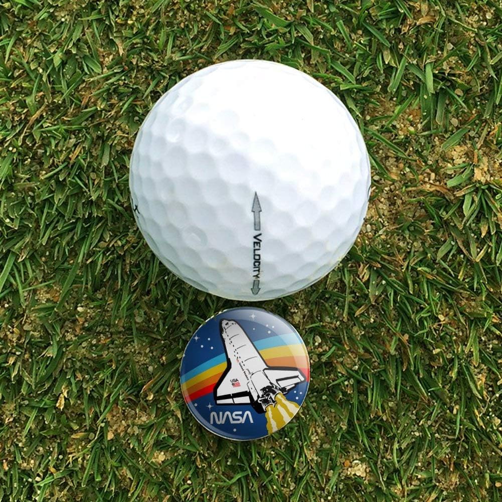 review GRAPHICS & MORE NASA Logo Over Space Shuttle with Rainbow Golf Divot Repair Tool and Ball Marker