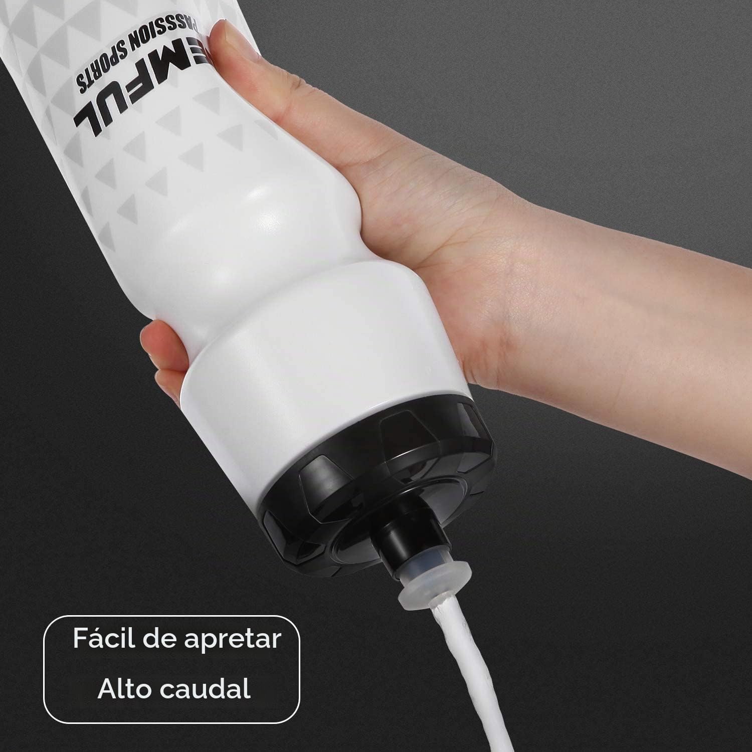 GEMFUL Botella de Agua Bicicleta Deportiva Sin BPA 750ml 2 Unidades