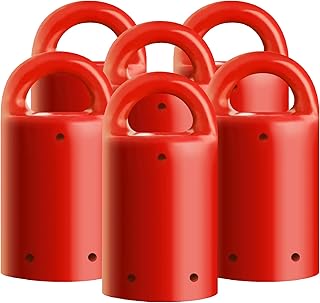MagnetPal 6 Pack Heavy-Duty Neodymium Anti-Rust Magnet, Best for Magnetic Stud Finder/Key Organizer/Indoor and Outdoor Multi Uses, Red with Key Ring