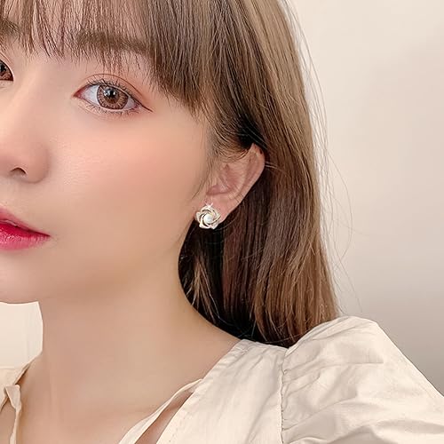 Miniatura 2 de Pendientes vintage de flor para mujer diseño hueco en tono dorado con perlas de imitación y aleación de zinc, joyería clásica para bodas, fiestas y