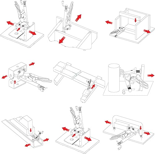 Miniatura 6 de Strong Hand Tools PE6 Alicates de sujeción de acción inversa Expand-O, presión de sujeción de 500 libras, rango de 1" a 1-3/4", tamaño de 6.5