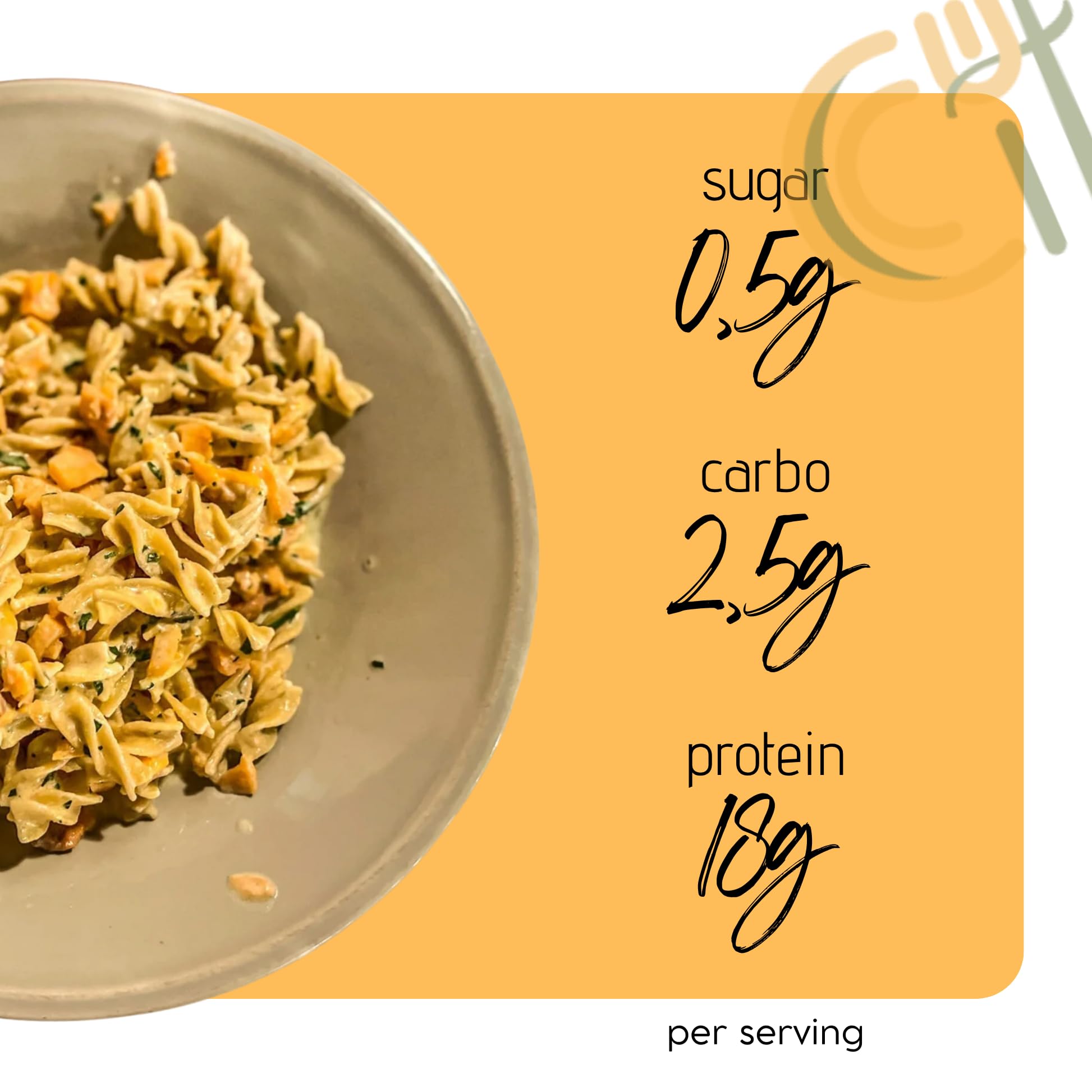 Fusilli Cheto Low Carbon Pasta Corta Pack de 5 unidades SOKETO con poco carbohidratos para dieta cetogénica (5 x 250 gr)