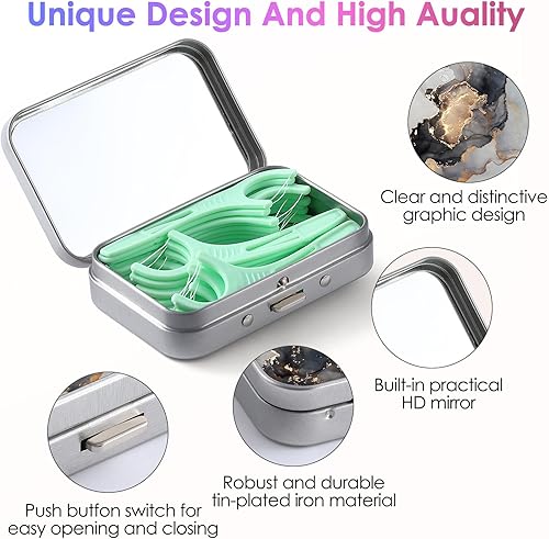 Miniatura 3 de Estuche portátil de hilo dental, fácil de almacenar púas de hilo dental de varios tamaños, dispensador de hilo dental portátil es perfecto