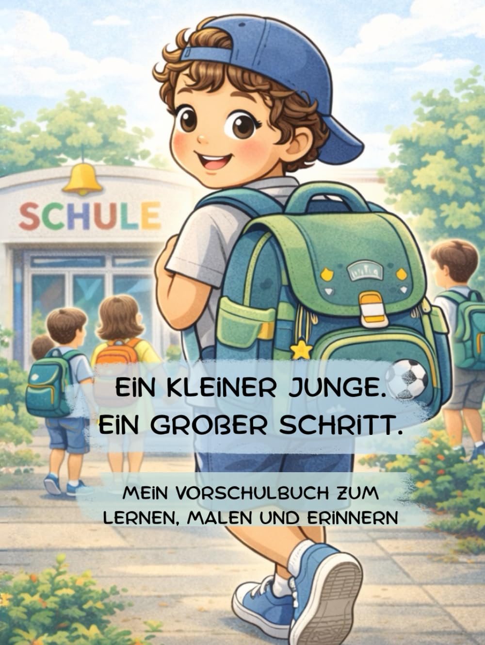Ein kleiner Junge. Ein großer Schritt.: Mein Vorschulbuch zum lernen, malen und erinnern.