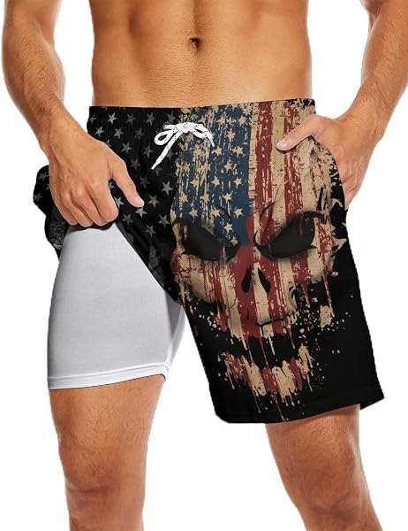 MSCPZH 7 inch Swim Trunks with Compression Liner