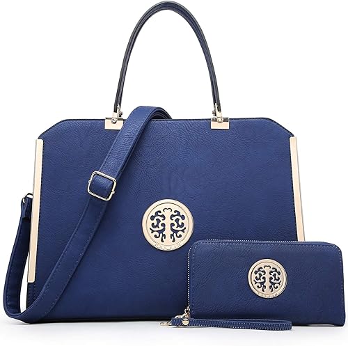 Miniatura 7 de DASEIN Bolso grande para mujer bolso de hombro con asa superior bolsa de trabajo con cartera a juego 01 Flor Negra, 01 Flor Blanca, 02 negro y