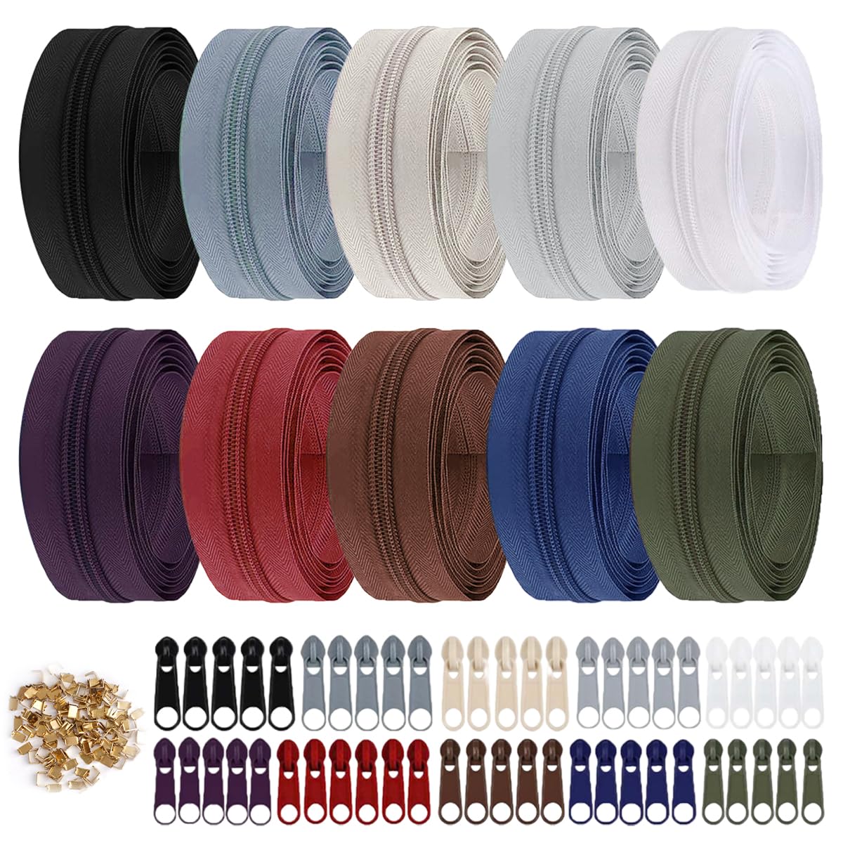 Cerniera Nastro In Nylon Cerniera #5 Denti Metallici Cerniere Denti In Rame Nastro Cerniera Per Tessuto Jean Giacca Borsa Borsa Hardware All'ingrosso - Italia - Foto 9