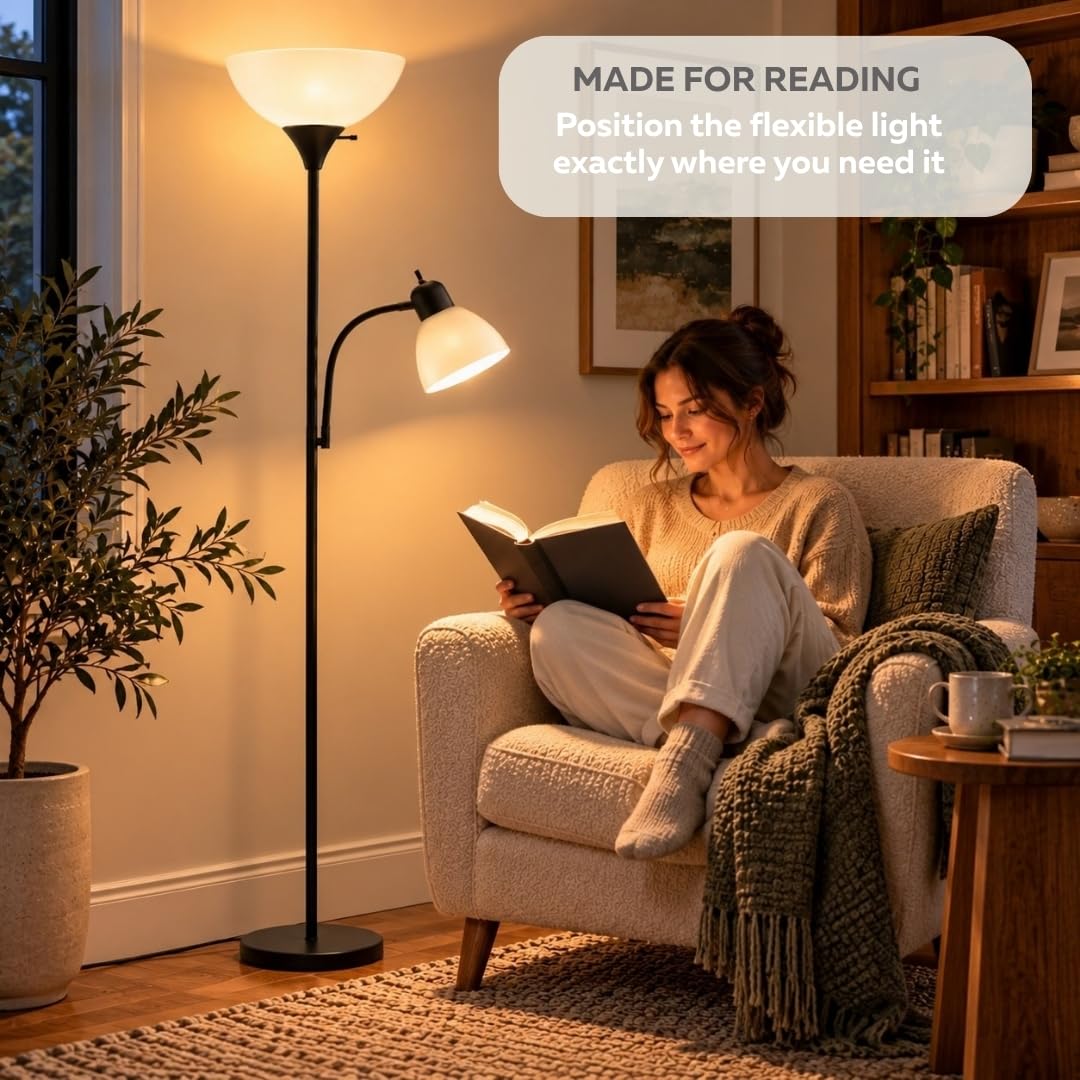 今だけセール！Light Accents 150ワットフロアランプ 読書ランプ付 Amazon.co.jp : Light Accents 150ワットフロアランプ 読書ランプ付き