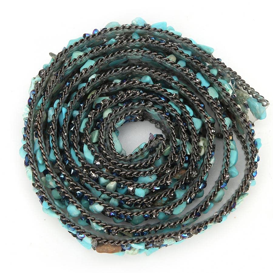 DIY Rhinestone żwir wstążka łańcuszek wstążka wykończenia ubrania buty łańcuszek z kryształkami górskimi wykończenia krawieckie akcesoria do dekoracji-2 (3)