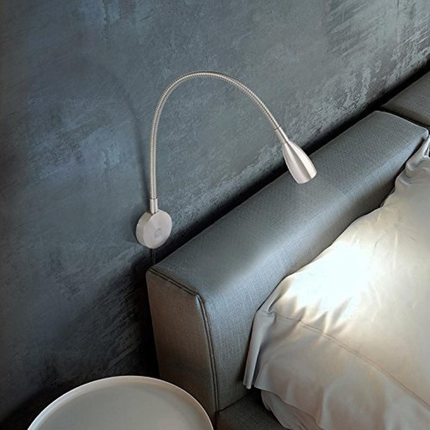 Genérico Lámpara de pared Luz de lectura Compatible con libros en la cama Luz de lectura de cabecera Lámpara de lectura de cama LED minimalista