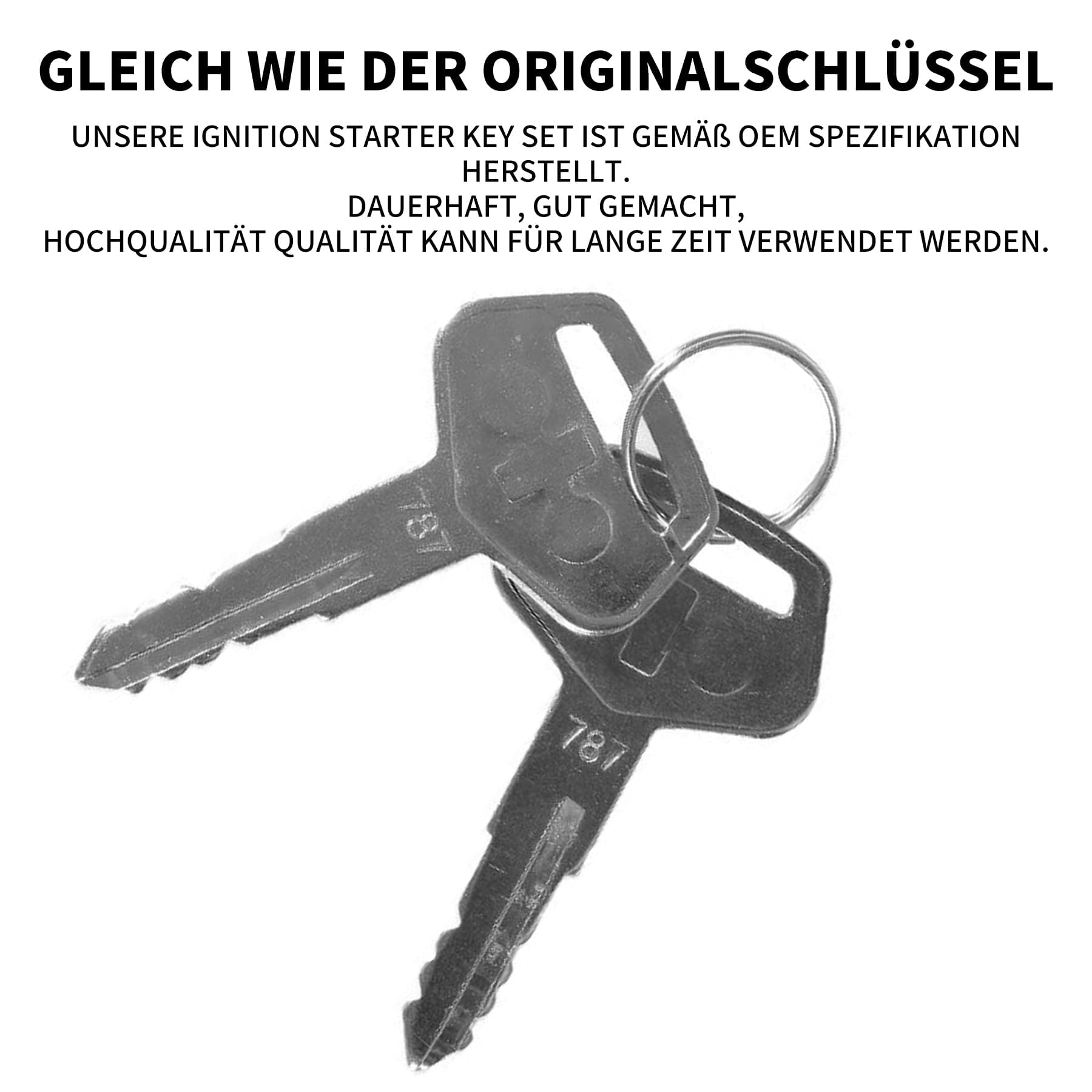 18-tlg. Bagger Schlüssel Set - Universal Ersatzschlüssel Für Baumaschinen