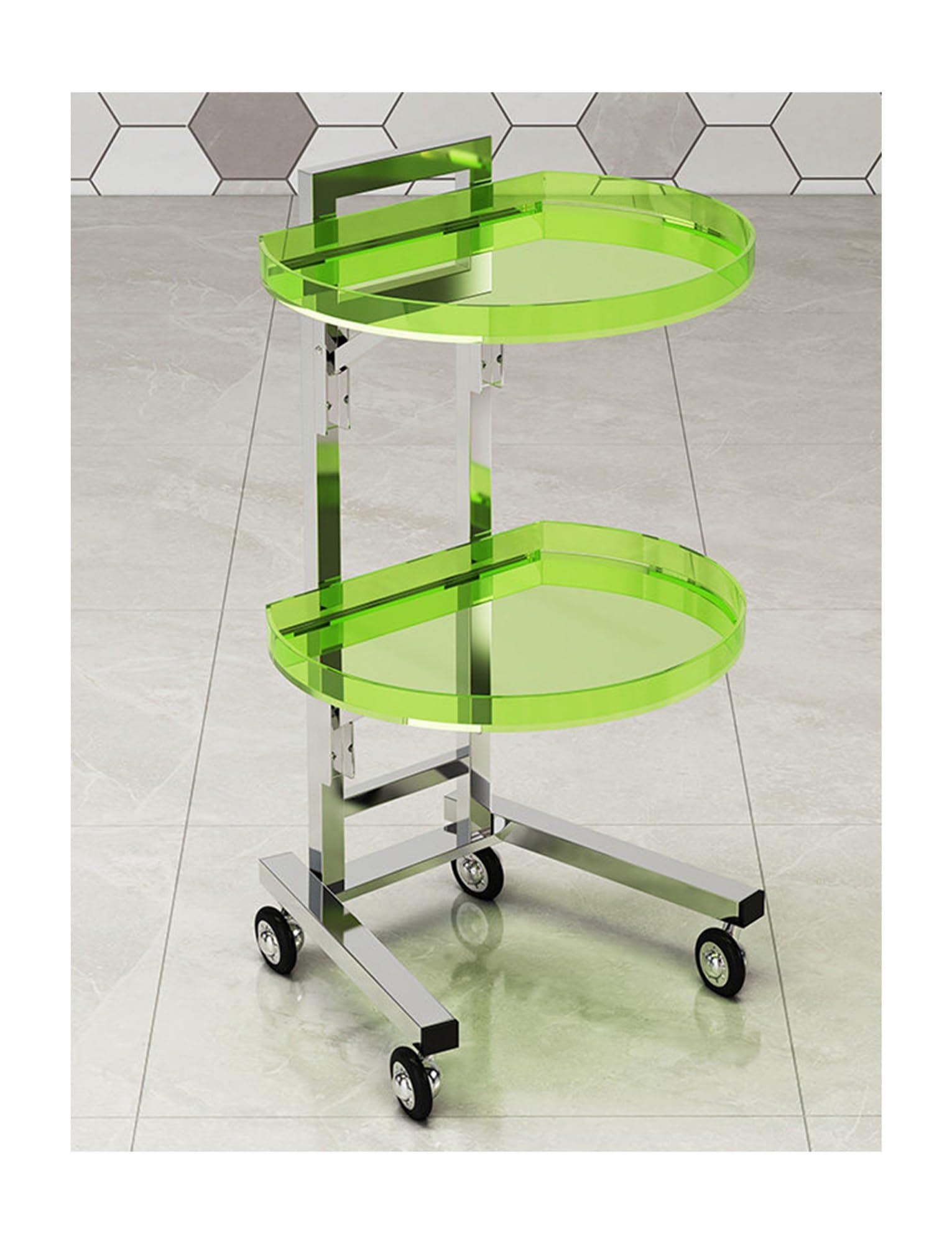 Chariot pliable pour coiffure et coloration meuble de salon à roulettes pour optimiser l'espace