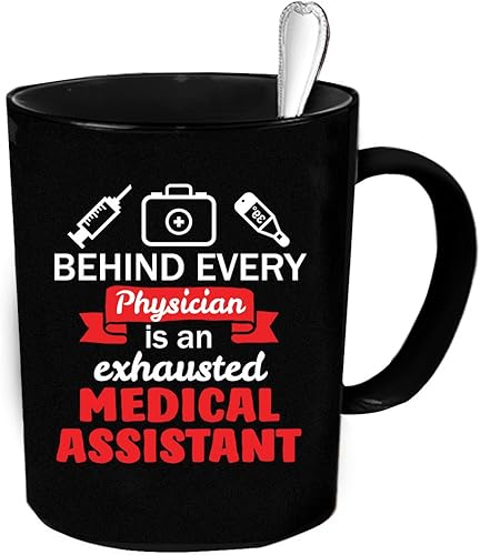 Taza de café asistente médico de 11 oz. Regalo divertido para asistente médico.