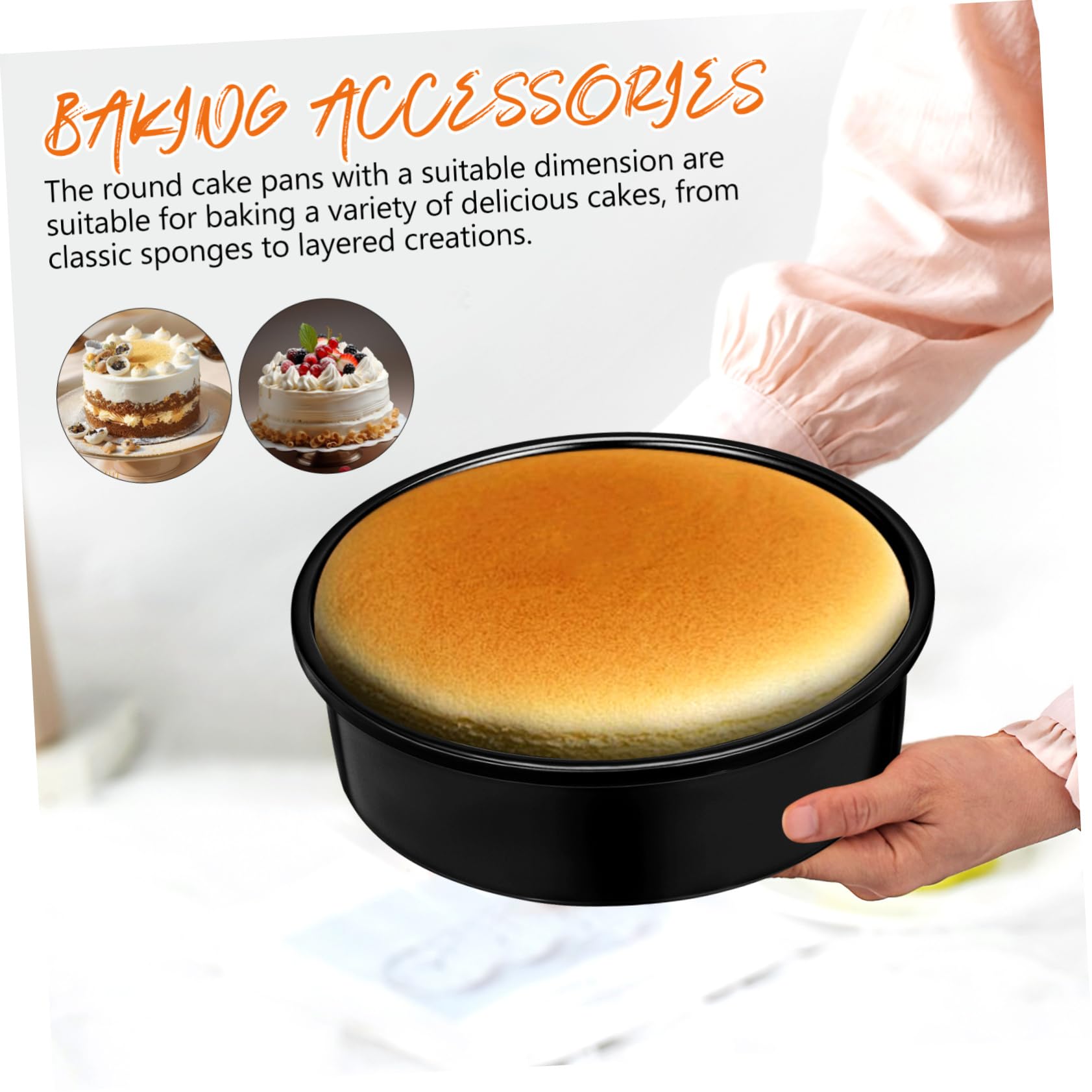 SOLUSTRE 3 Piezas Moldes Redondos para Tartas de Horno Antiadherente para Repostería y Profesional