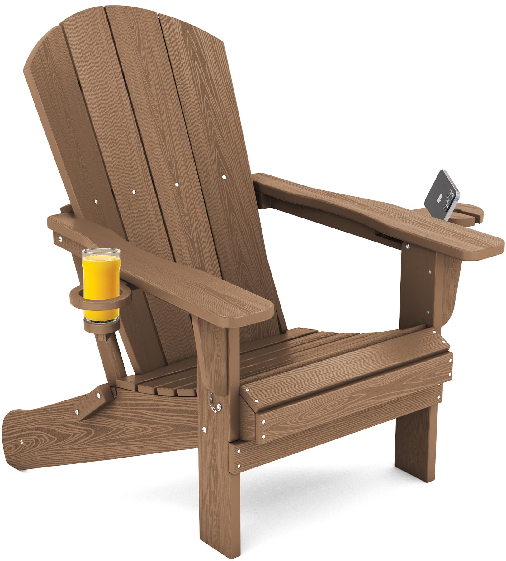 SERWALL Adirondack Chair with Cup Holders