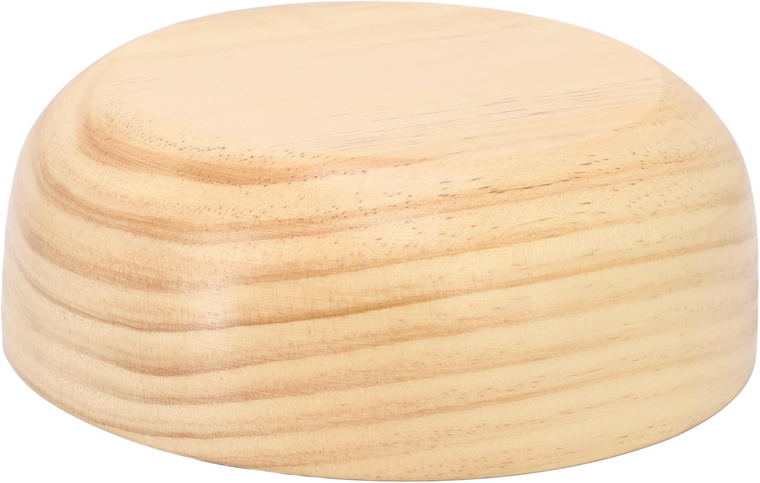 Elama Natural Wood Salad Bowl Set, Dining Bowl, Serving Bowl, Natural Wood Dinnerware Set (7in Light)