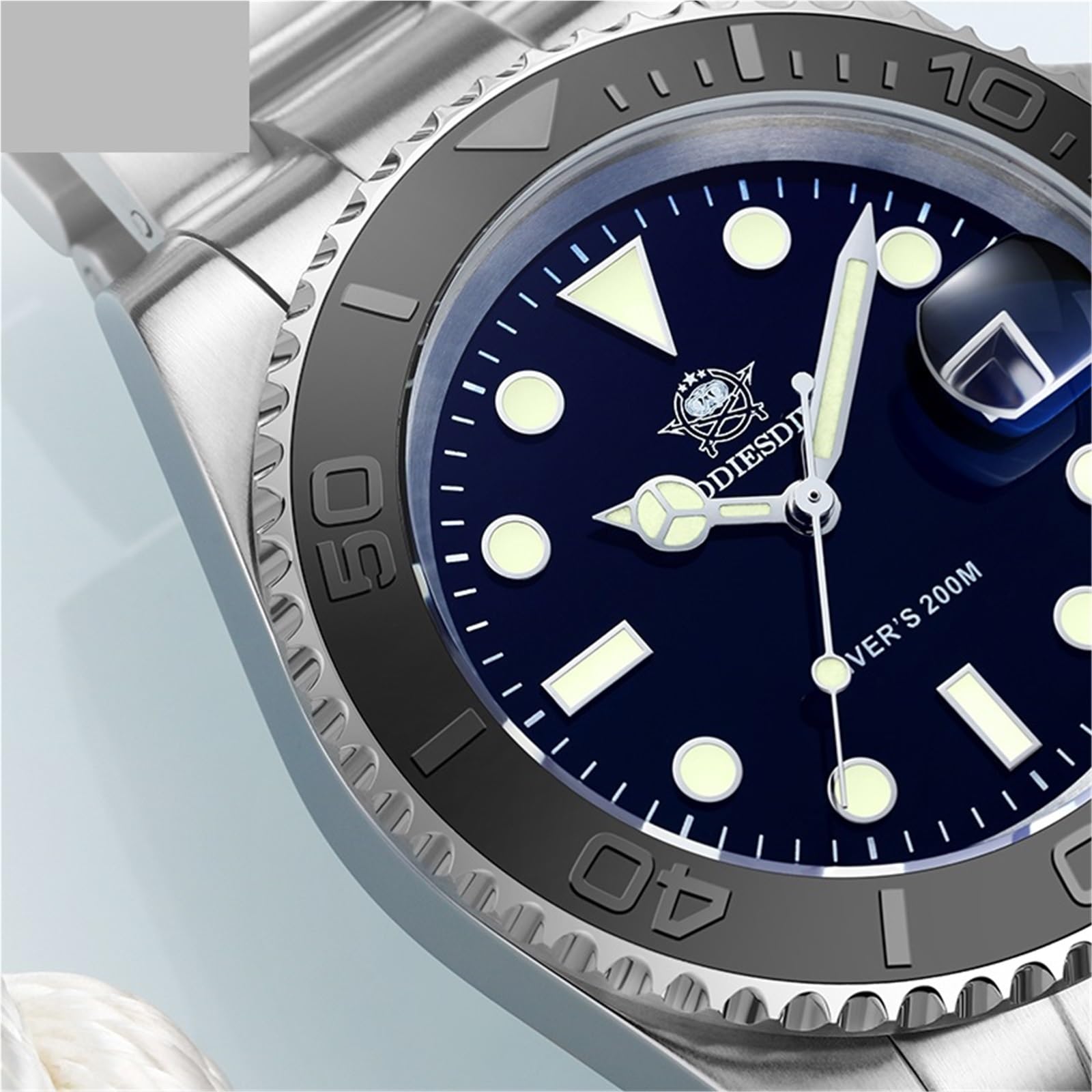 VELORE Zegarek ze stali nierdzewnej 200m Diver BGW9 Super Luminous RelOJ Hombre European and American Business Quartz Watch