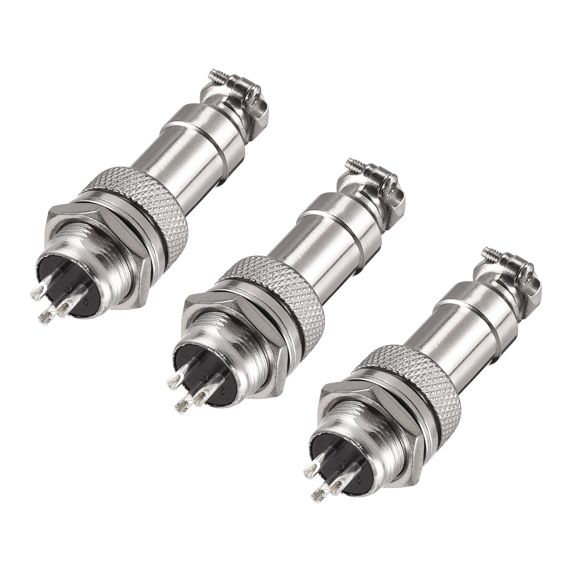 Amazon.com: uxcell Aviation Connector 12mm 3 Terminals 5A 300V