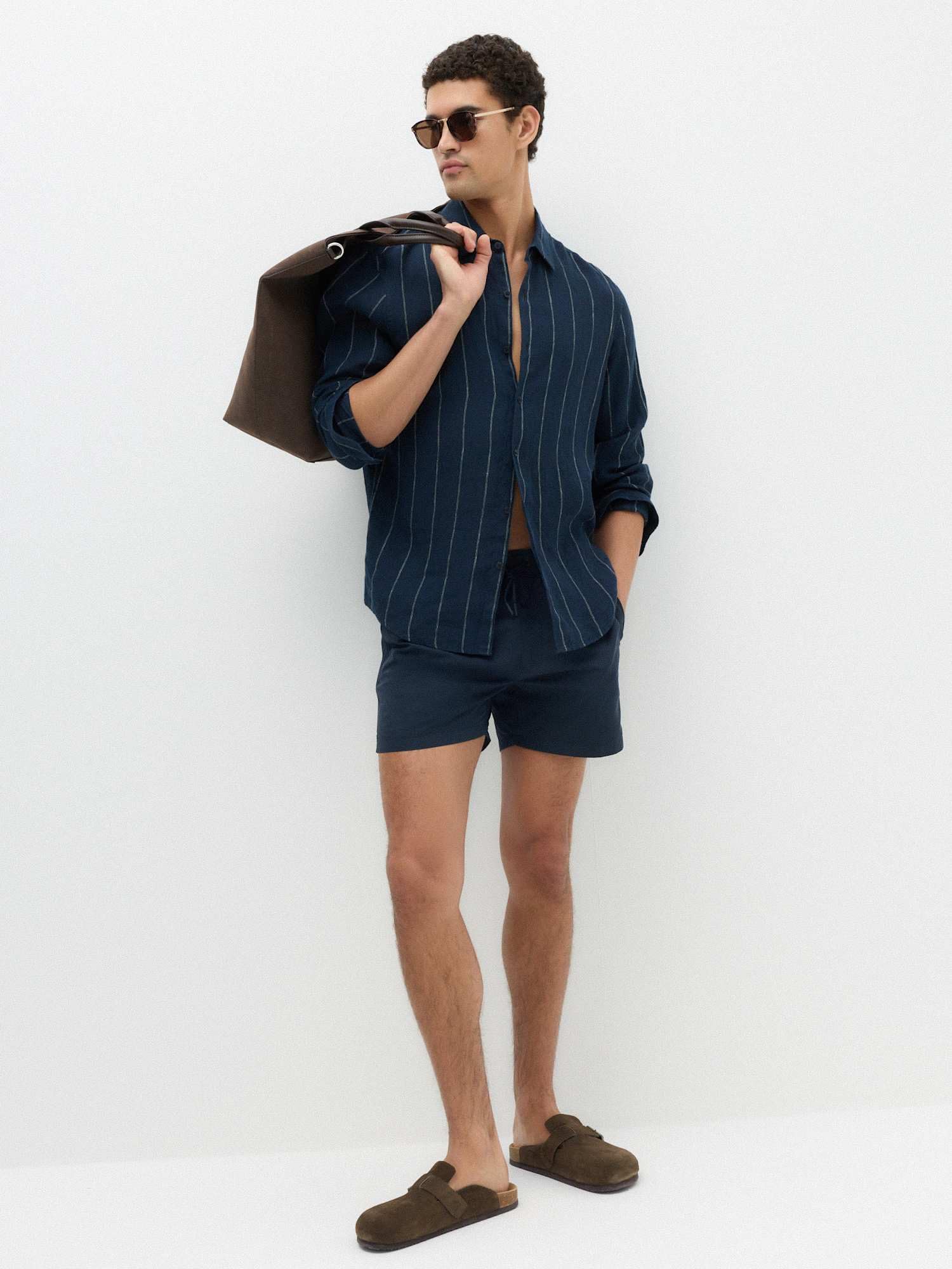 Marks & Spencer Uomo Shorts da Bagno Tinta Unita Asciugatura Rapida – vestibilità Regolare – Vita con Coulisse – con Tasche