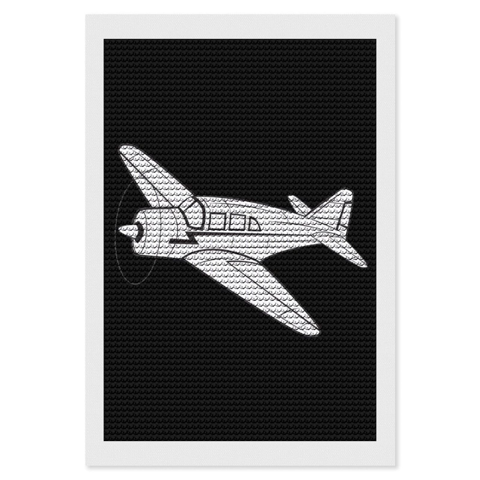 Nclqvjxzkhw Style Airplane Diamond Art Painting For Adult Round Diamonds Pictures Arts Crafts Home Wall Decor 8"X12"