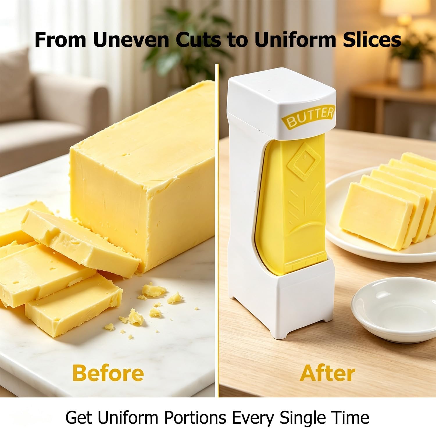 ABS Butter Slicer, Vertical Uniform Slice Dispenser