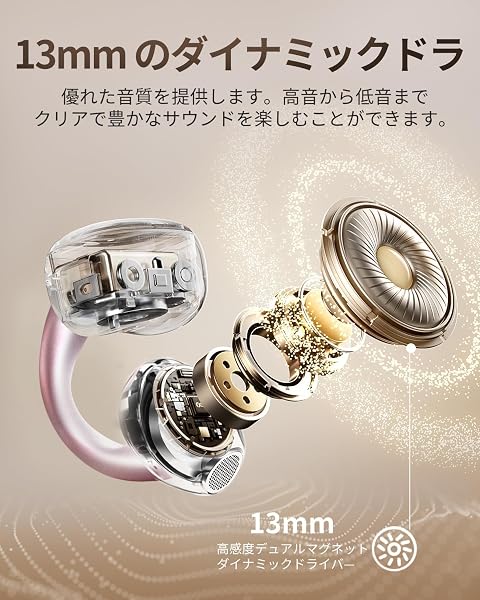 King Lucky Open Ear Cuff Earbuds, Wireless Bluetooth 6.0, Silver Wing Design, Non-Clogging Design, IPX5 Waterproof, ENC Noise Reduction, 45 Hours Long Life, Multi-Point Connection, For Running, Sports - 5