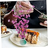 Vista 3 de Mobestech Sashimi Plato de decoración de sushi Plato de sushi Plato de flor Decoración de flores de seda Decoración de plato de sushi Decoración
